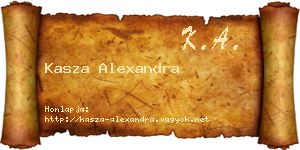 Kasza Alexandra névjegykártya